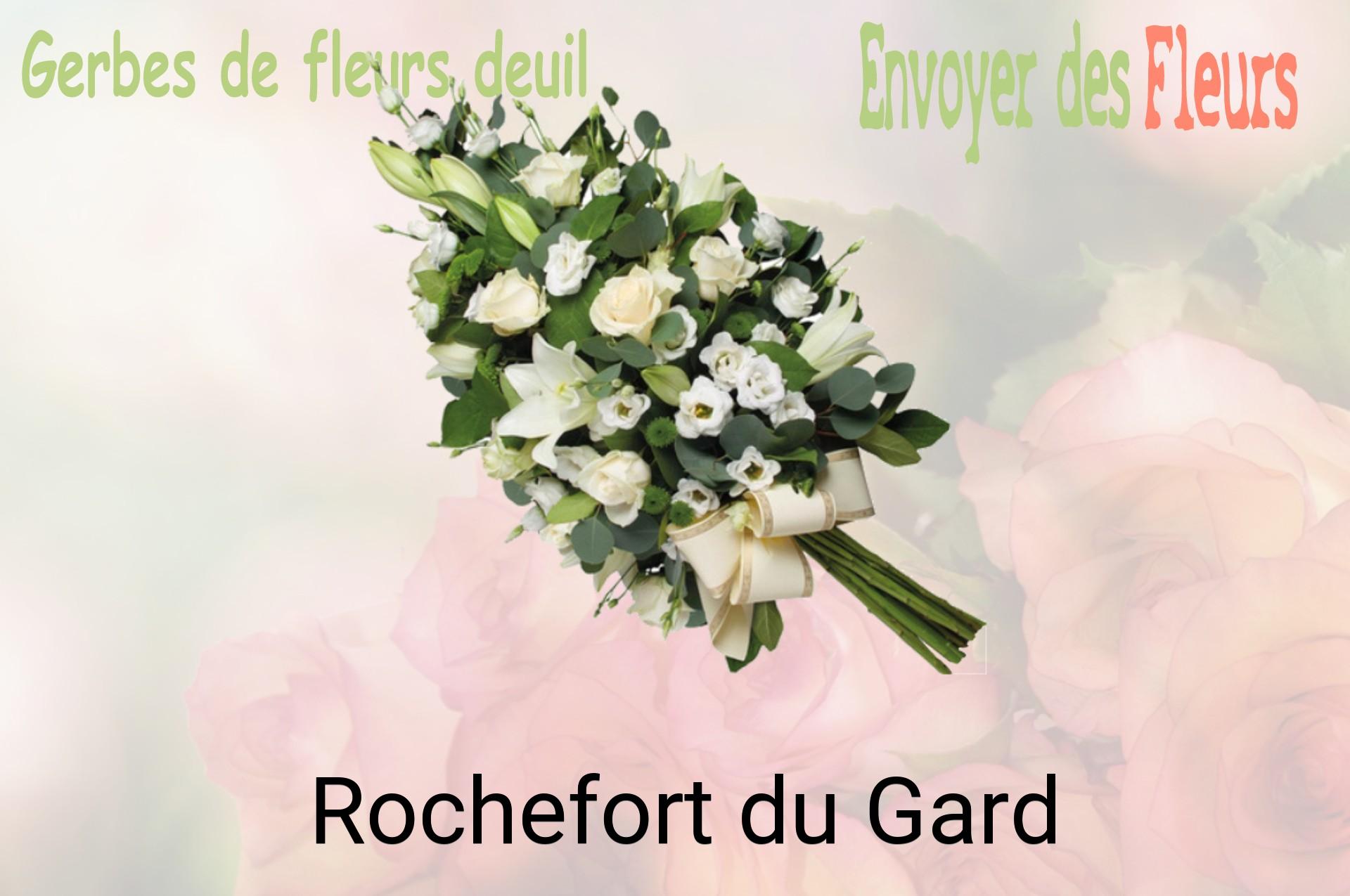 Gerbe de fleurs de deuil livrée à Rochefort-du-Gard